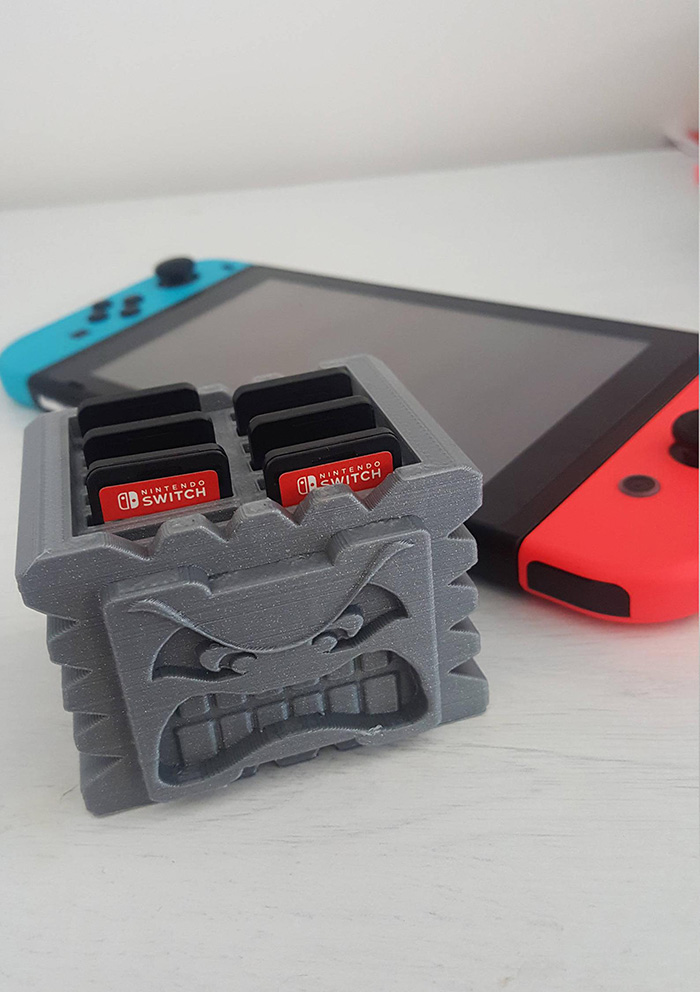 handydans3dprints mario thwomp nintendo switch game cartridge holder