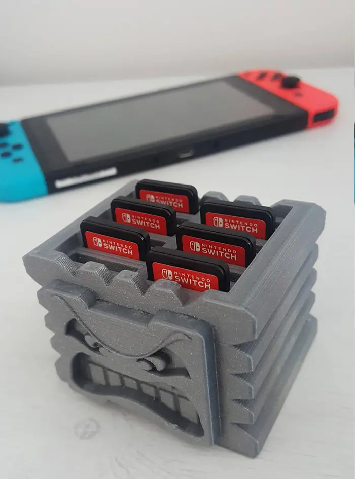 handydans3dprints thwomp nintendo switch game cartridge holder