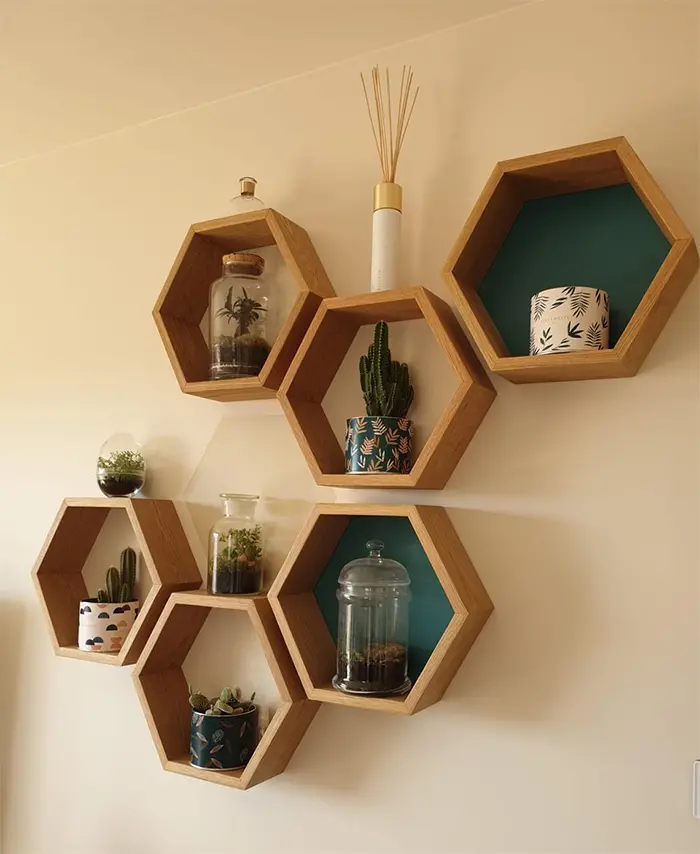 honeycomb shelves