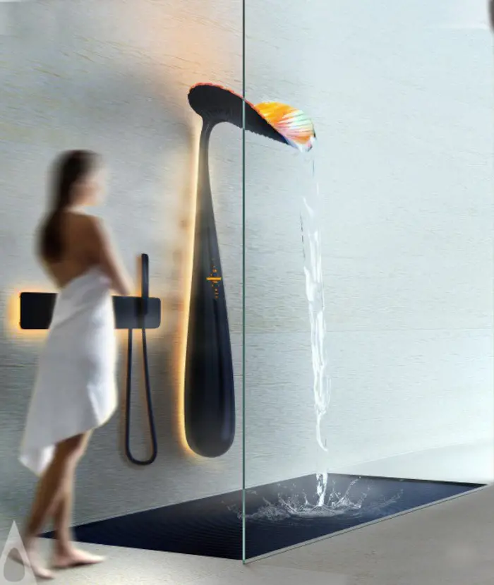 model approaches ORA leaf-shaped shower panel