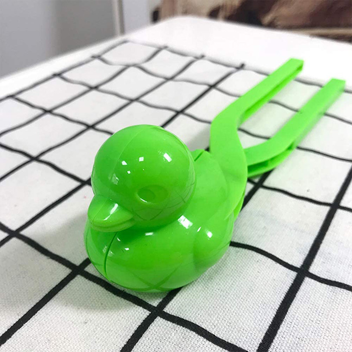neon green duck-shaped snowball maker