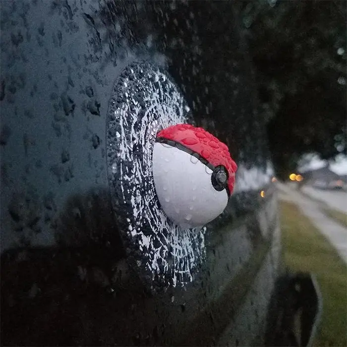 pokeball splat prank car accessory