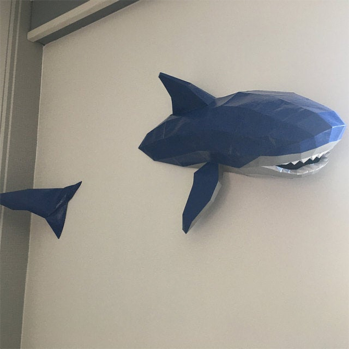 realistic shark wall decor