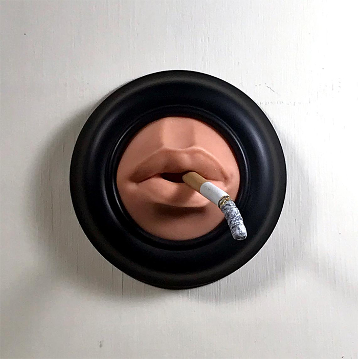 rubber lips wall decor