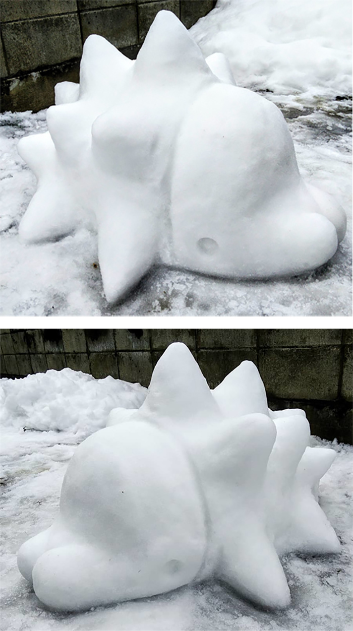 snom sculpted ice figure