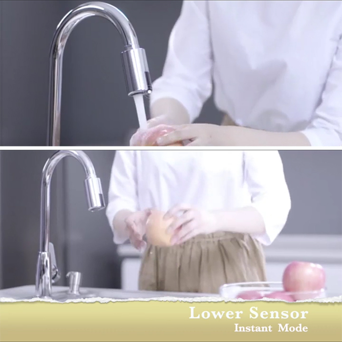 touchless automatic faucet lower sensor