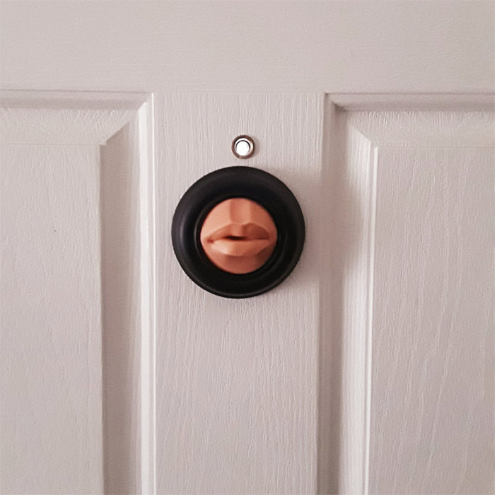 weird wall decor realistic mouth