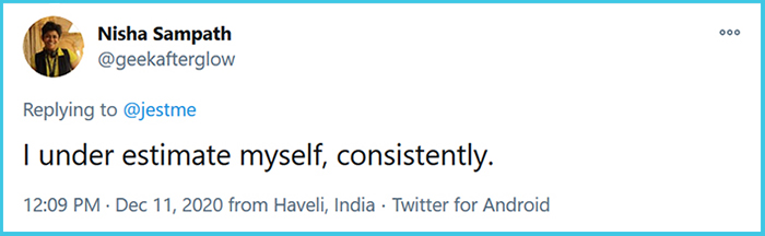 tell me you’re a woman without telling me you’re a woman Twitter thread comment nisha