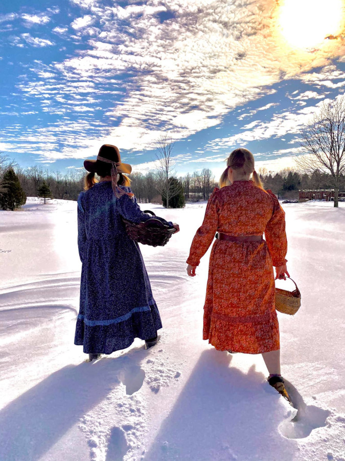 Erin Kellar Stewart ventures into town for supplies along with a companion to roast Target's prairie dress line