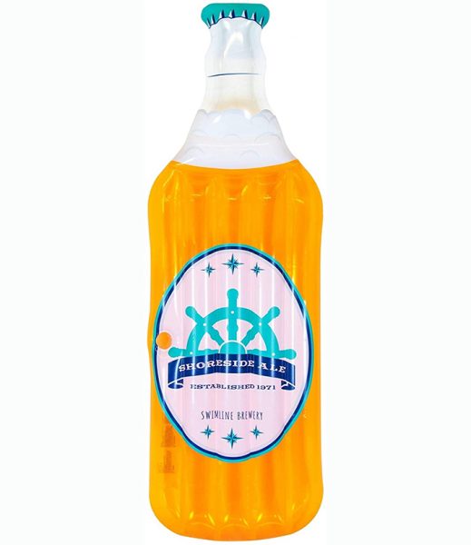 Relax With A Beer While Laying On A Beer Bottle Pool Float This Summer