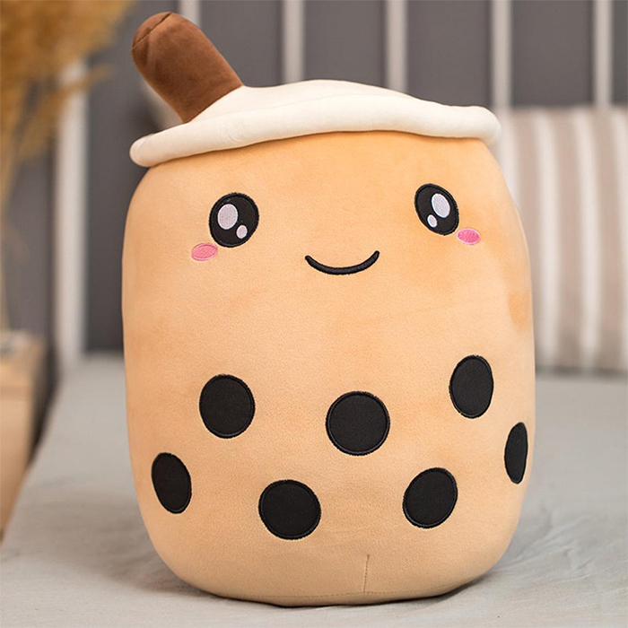 brown boba plushy cute eyes