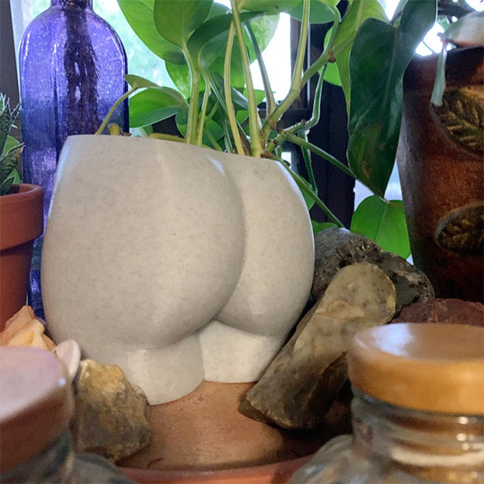 butt shaped planter booty pot