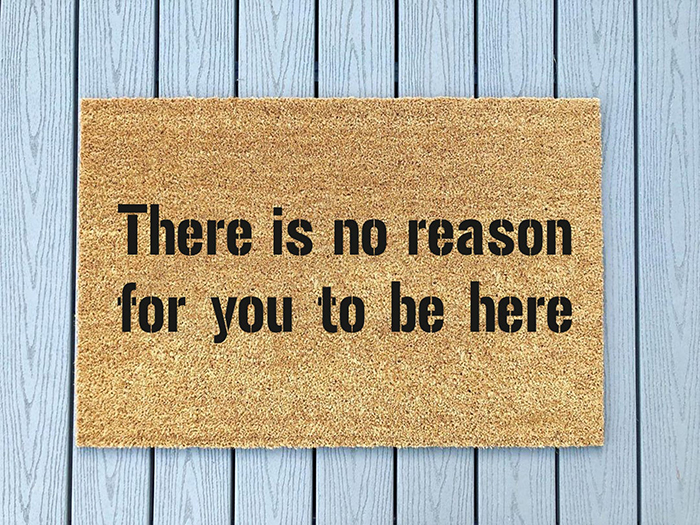 catchydoormats funny entrance floor mat for unwanted guests