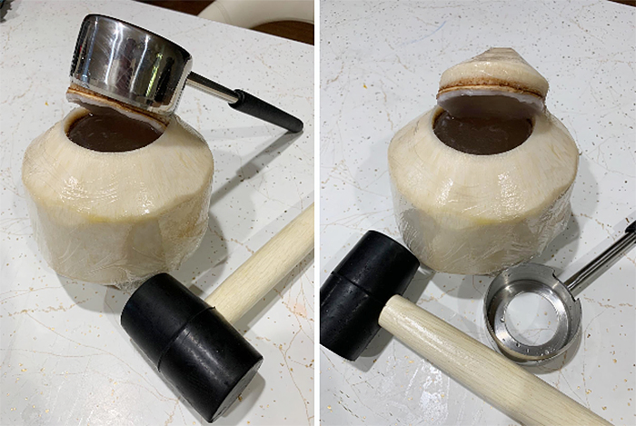 coconut opening kit use