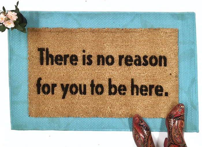 damngooddoormats funny entrance floor mat for unwanted guests