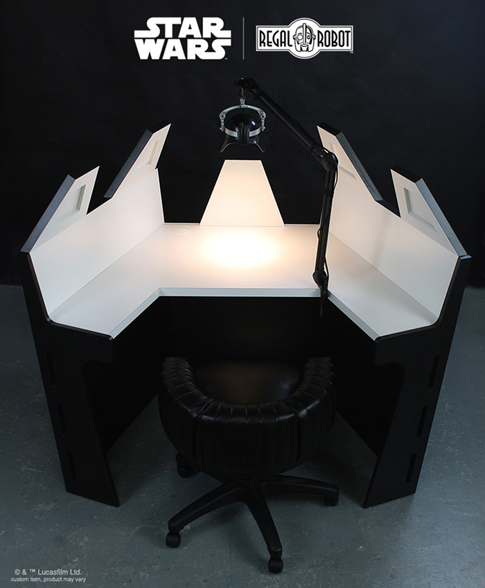 desk based on darth vader meditation chamber by regal robot