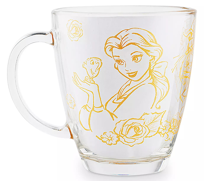 disney transparent tea cup belle illustration