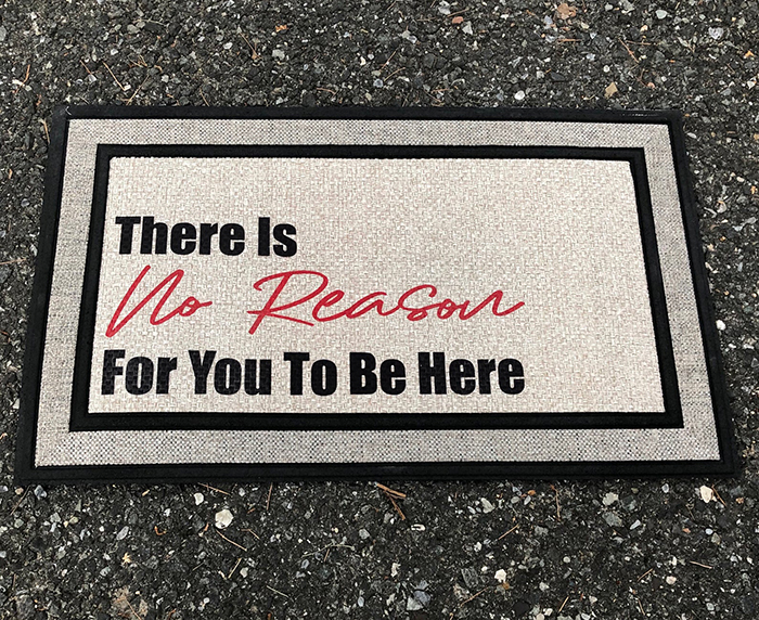 dkdecorstudio funny entrance floor mat for unwanted guests