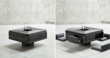 This Japanese-Inspired Tea Table Has Built-In Chairs And An Extendable ...