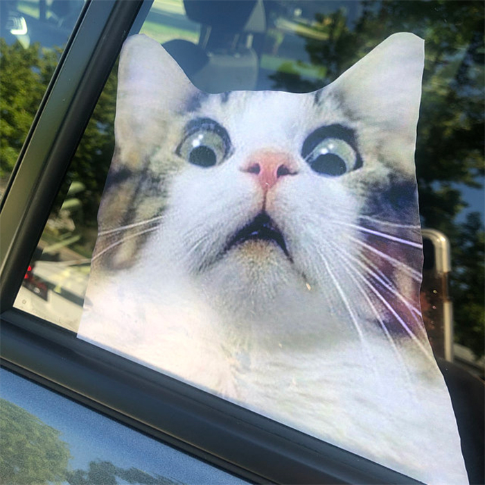 kitty meme car decal