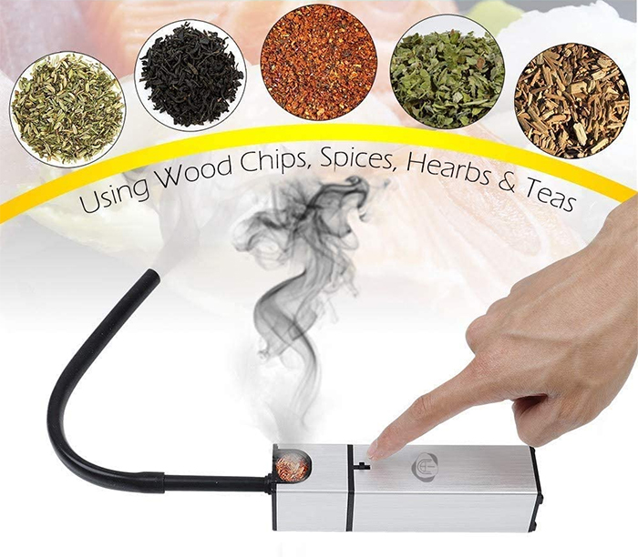 portable smoke infuser wood chips