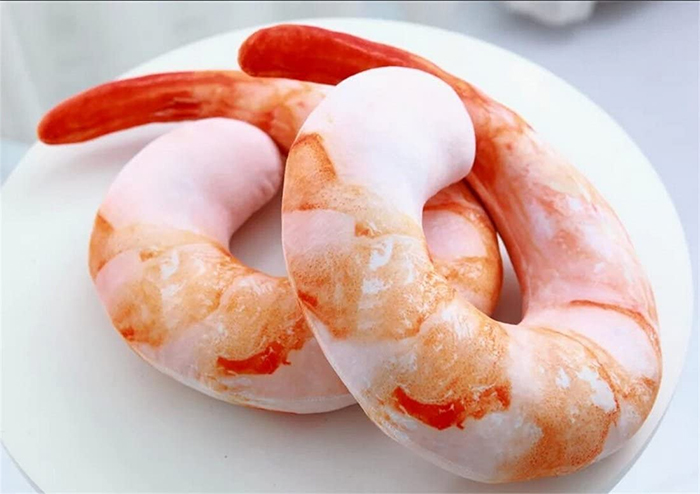 shrimp neck pillow lifelike 3d printing