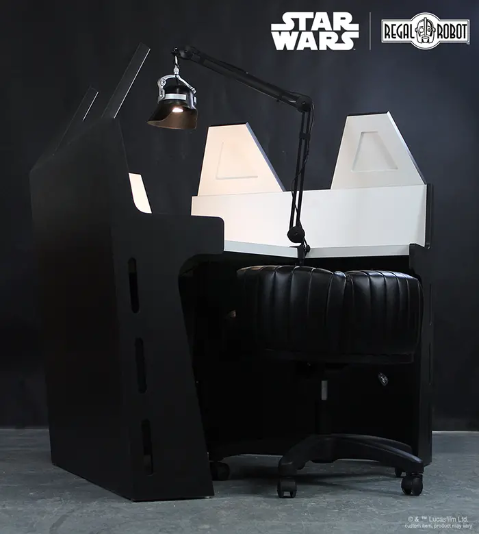 star wars villain inspired work table and stool chair