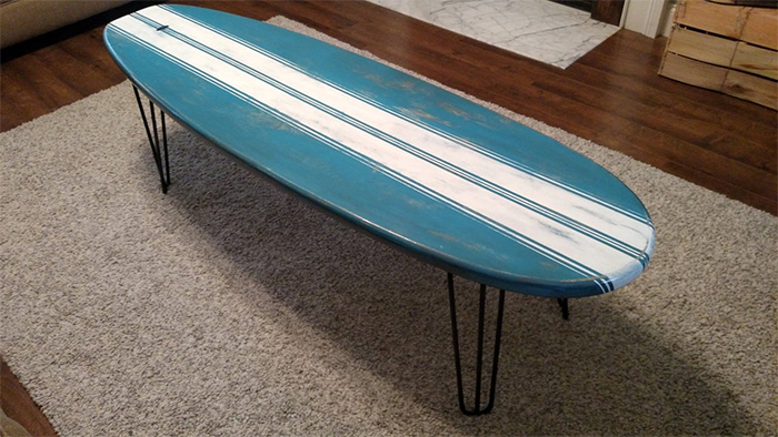 surfboard coffee table