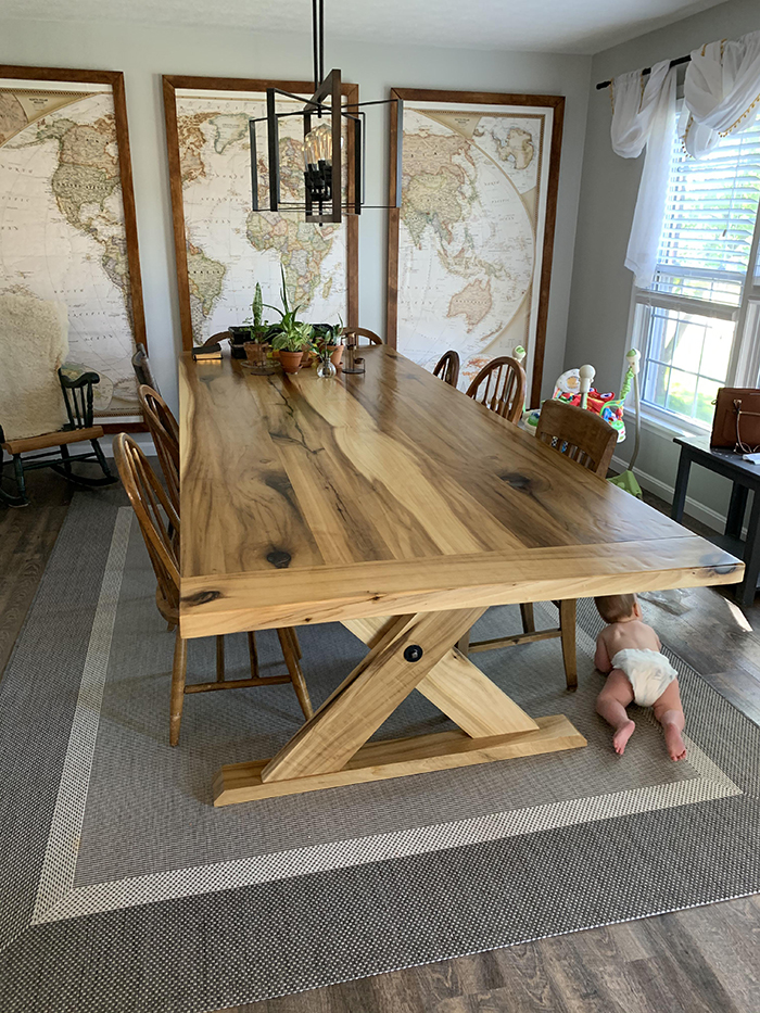 wooden dining table