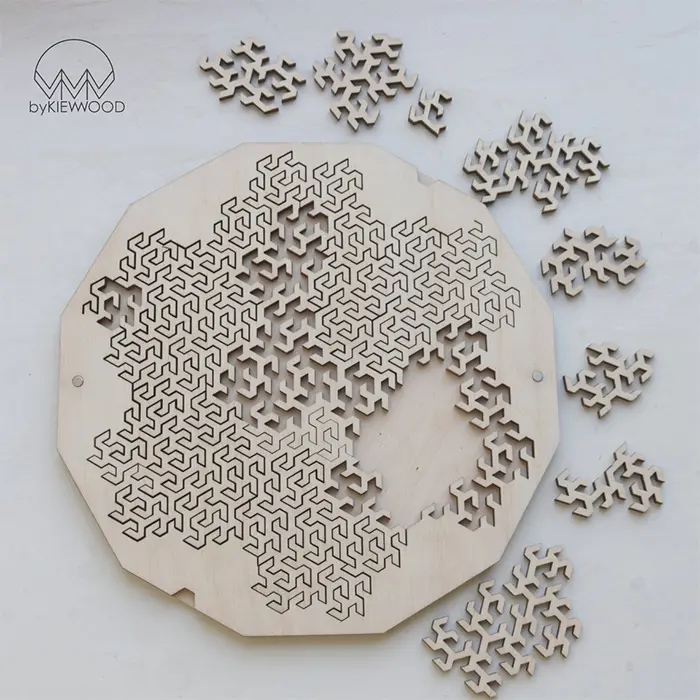 wooden fractal jigsaw puzzle