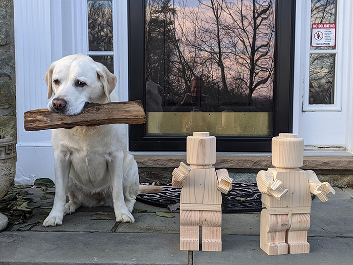 wooden lego figures