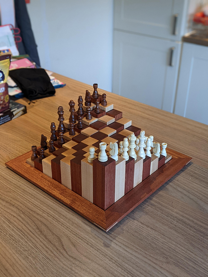 woodworking skills chessboard with a twist