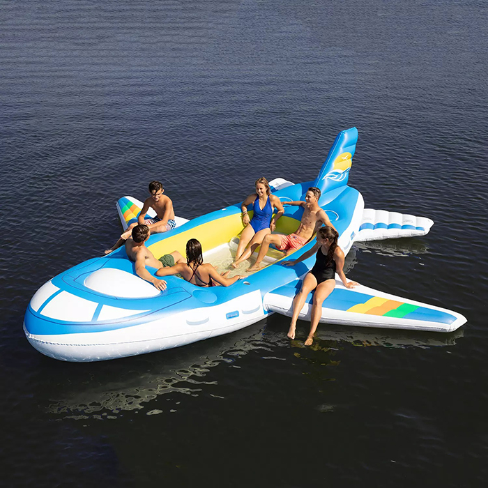 18 foot aircraft inspired pool float