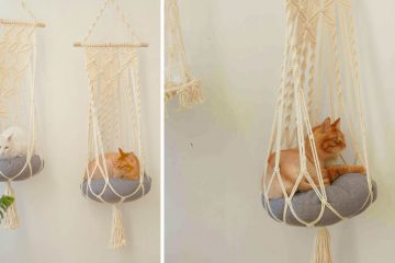 Hanging Macrame Cat hammocks