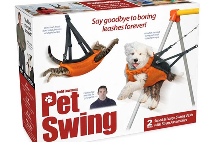Pet swing prank box