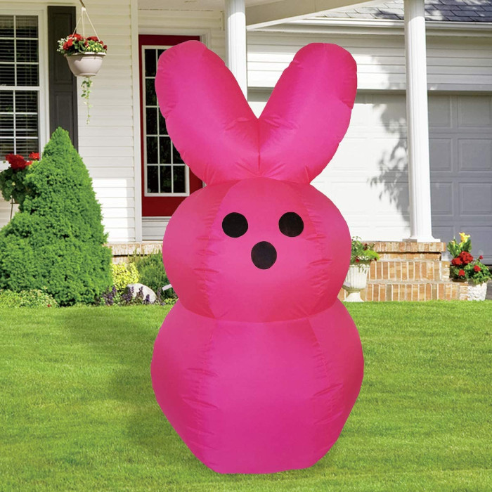 Pink Bunny Peeps Inflatables Garden Decoration