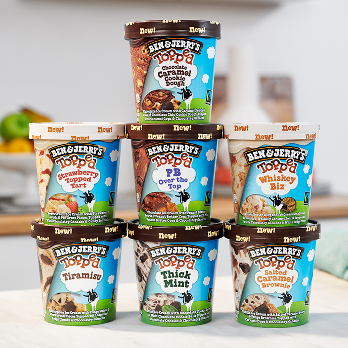 ben & jerry's topped ice cream flavors