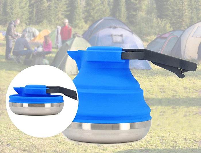collapsible camping kettle silicone