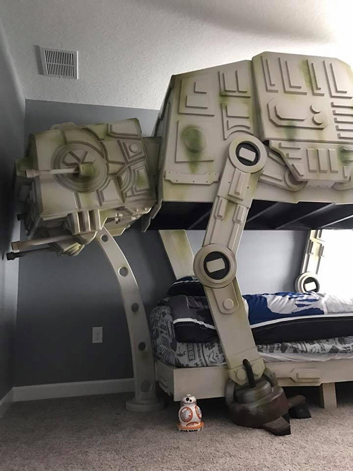 custom bunk inspired by star wars all terrain armored transport