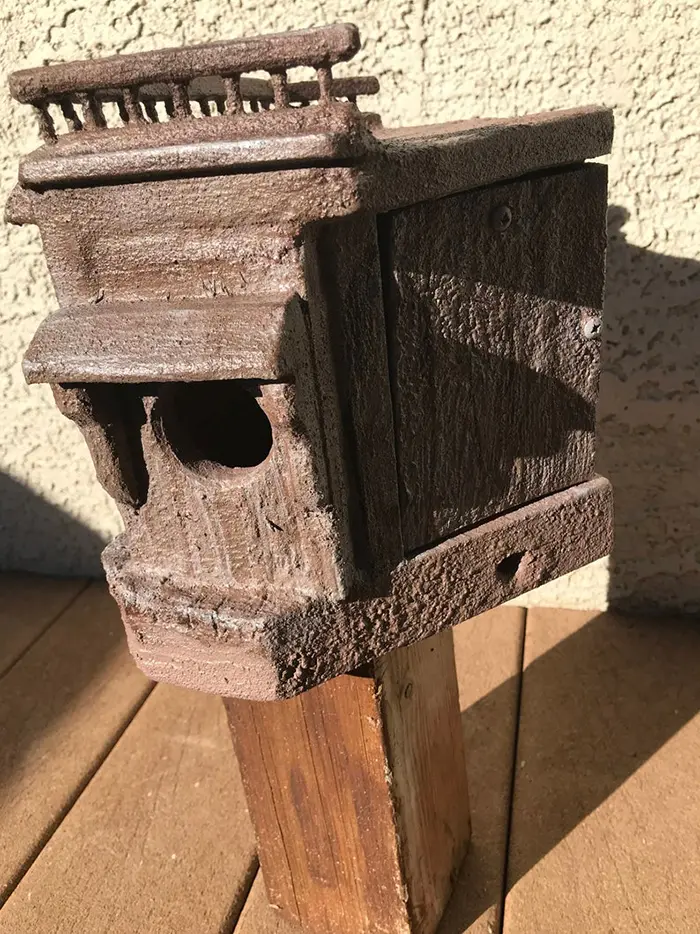 eggsactlybirdhouses wooden outdoor bird feeder
