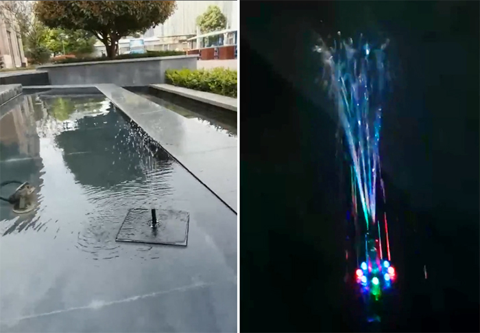 floating water spray with led lights
