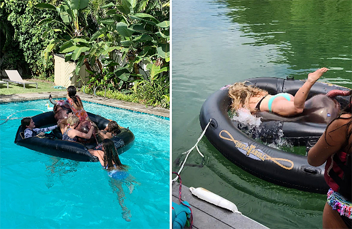 mechanical bull on water