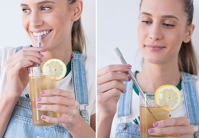 portable reusable drinking straw stainless steel