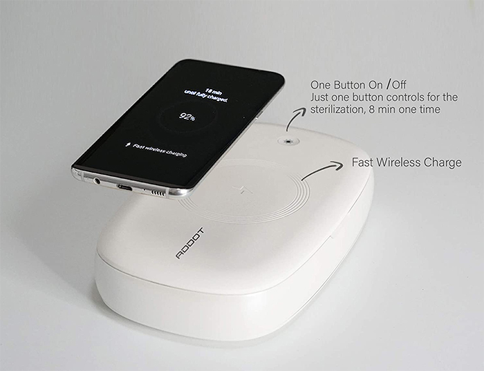 uvc disinfection device wireless charger
