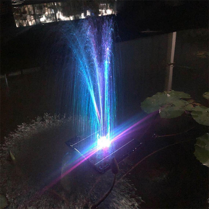 water spray with led lights