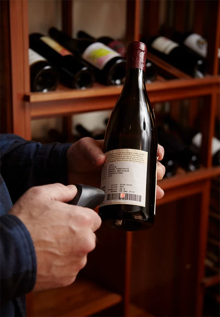 wine cellar management system barcode scanner