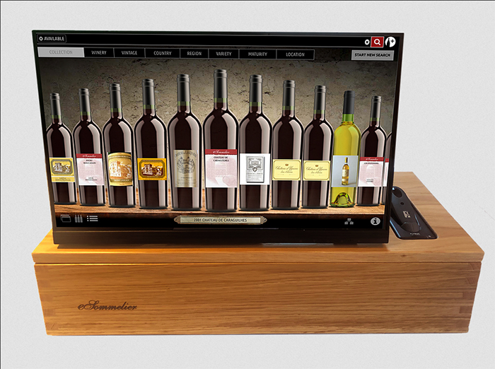 wine cellar management system touch screen