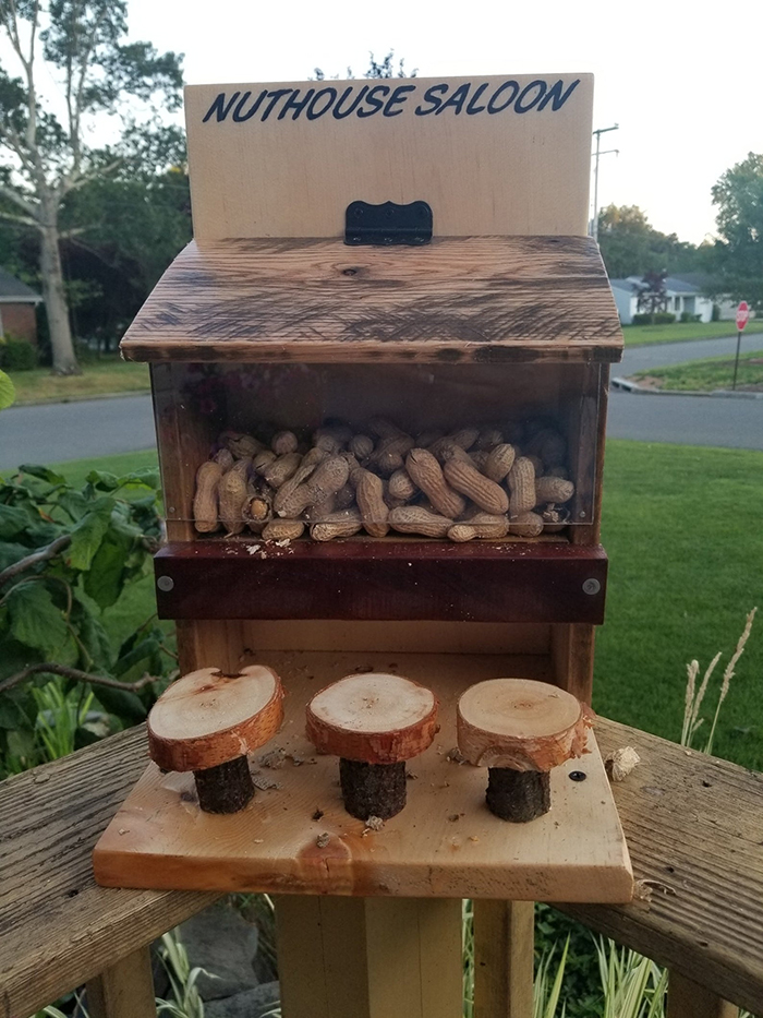 woodanthings wooden outdoor critter feeder