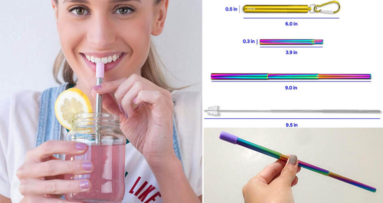 This Reusable Stainless Steel Drinking Straw Can Collapse Away For Easy Storage Stainless Steel straw