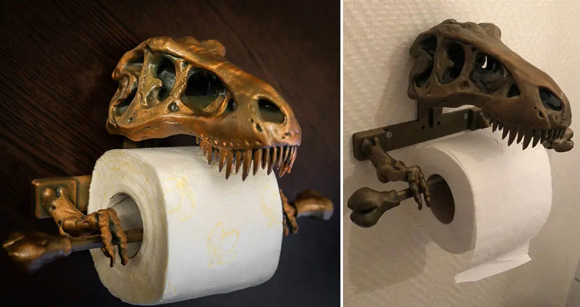 T-Rex Skeleton Toilet Paper Holder